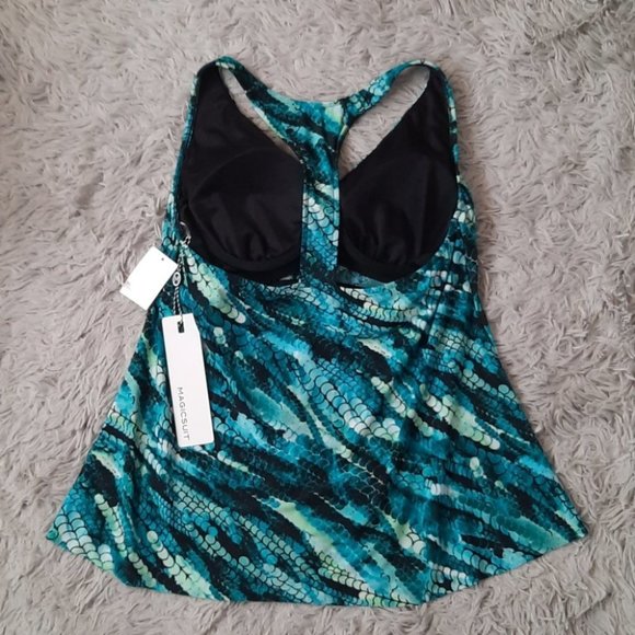 MAGICSUIT Aquarius Taylor Blue Tankini Swim Top - Picture 6 of 9